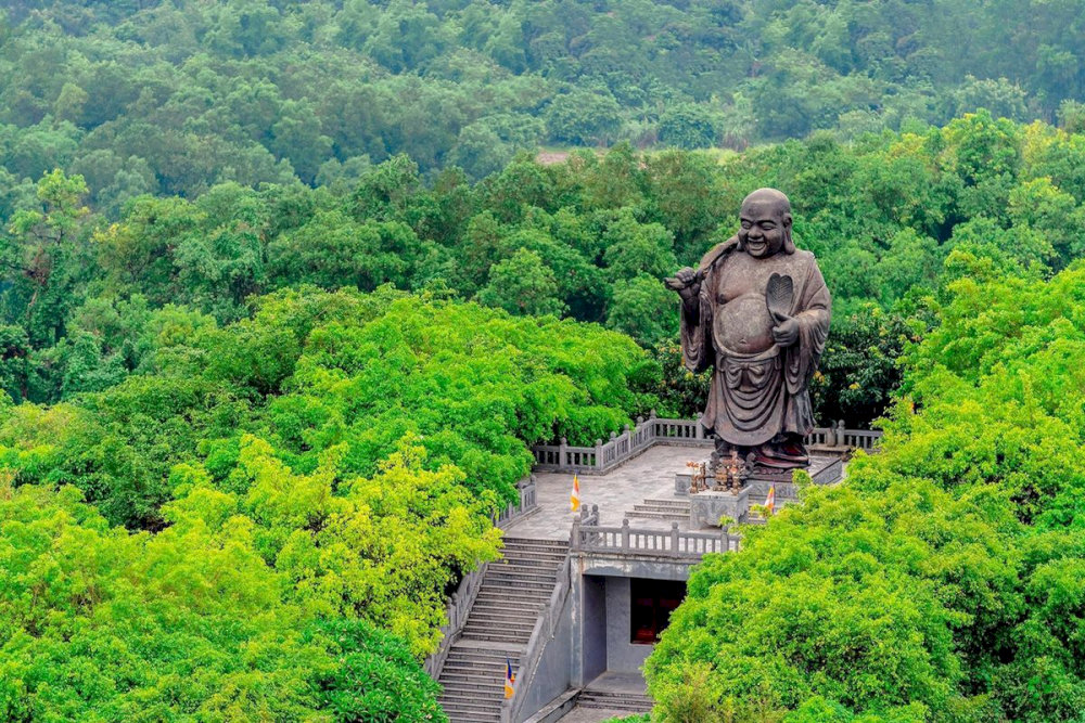 Visitors often come here to pray for a better future and to pay homage to Maitreya's promise of universal compassion